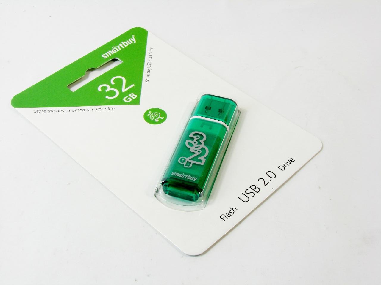   _32Gb USB 2.0 SmartBuy Glossy Green (SB32GBGS-G)