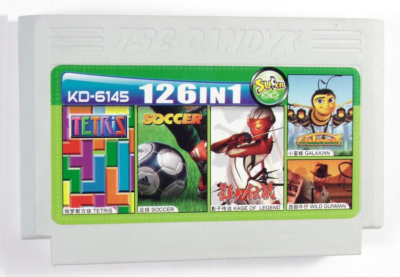    KD 6145 126 in 1 (Dendy), Tetris, Galaxian, Wild Gunman, Legend of Kage, Soccer