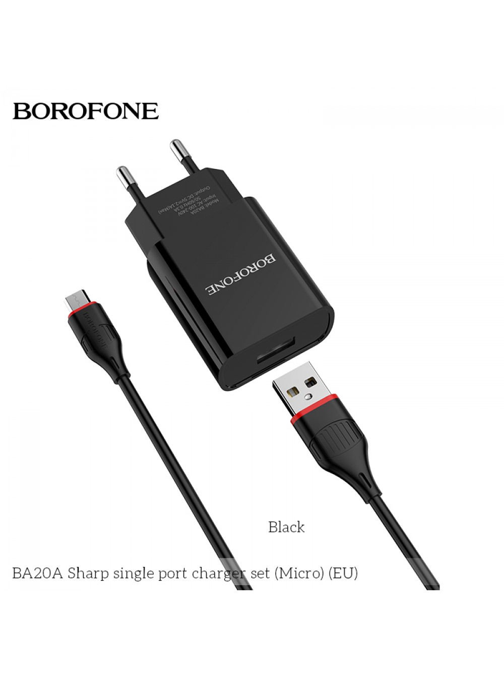     220V USB "Borofone" BA20A 5 2,1 +  microUSB