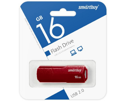   _16Gb USB 2.0 SmartBuy Clue Burgundy (SB16GBCLU-BG)